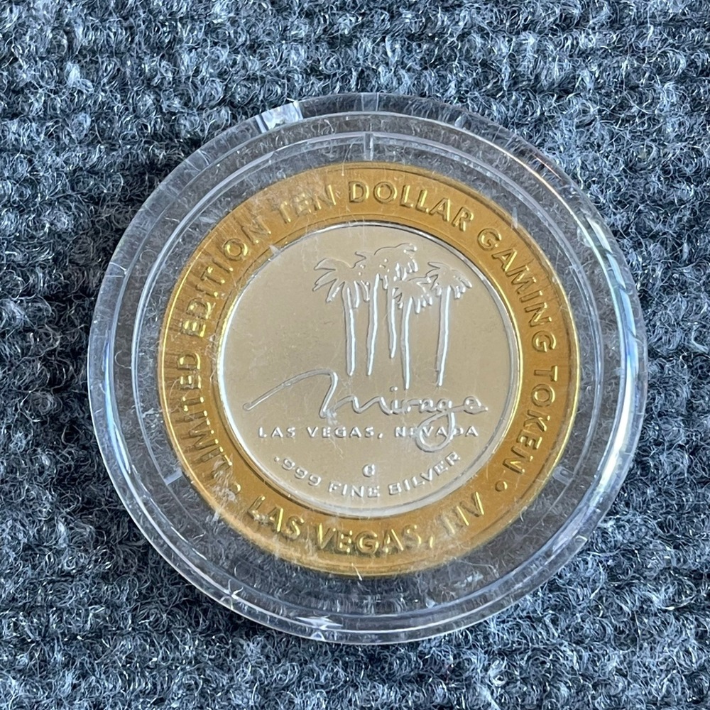 Mirage Las Vegas Danny Gans Limited Edition $10 Gaming Token .999 Fine Silver